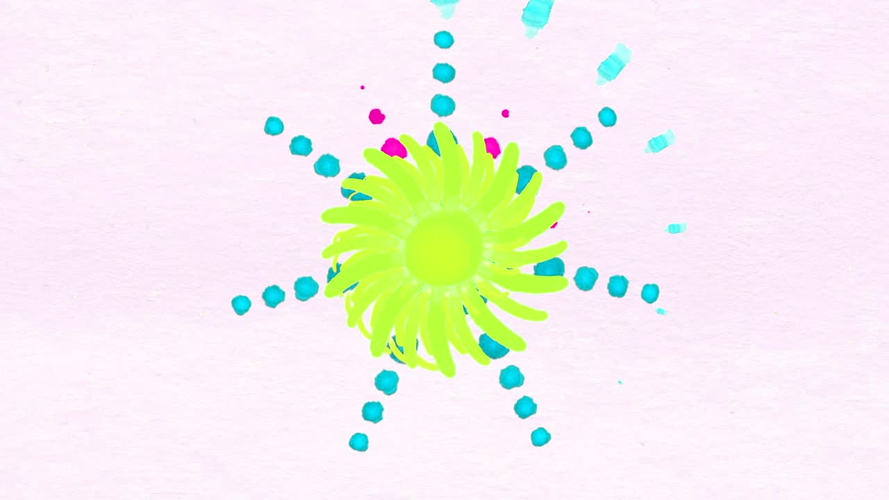 Mandala floreale vibrante ad acquerello