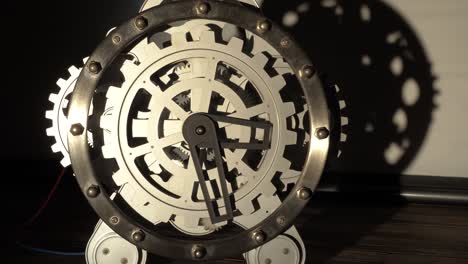 metal industrial clock half past 3