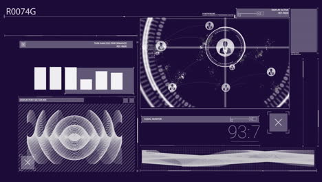 Animación-Del-Procesamiento-De-Datos-Digitales-Sobre-Fondo-Negro