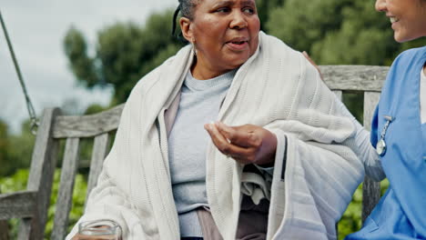 pills, caregiver and drinking water with senior