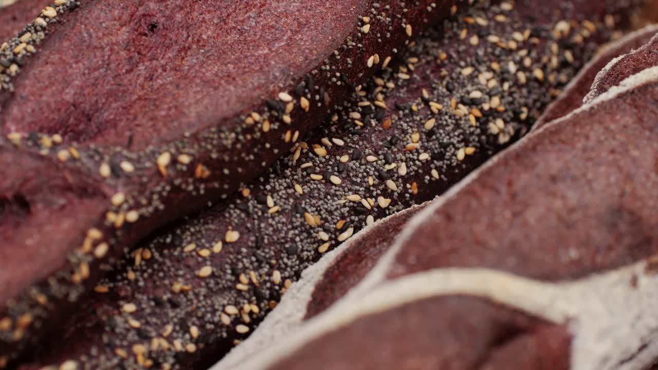 Fresh rye brown bread close-up. Artisan bread is making by skill bakers using natural and high-quality ingredients. Food with health and flavour benefits. Bakery shop and market