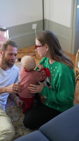 happy family with baby