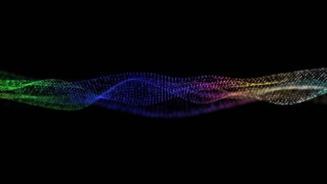 ondas de partículas 4k - 4k clip de partícula de onda azul abstracta sobre fondo oscuro, tecnología digital y concepto de innovación - fondo de patrón de ola azul abstracto - onda de partícula en movimiento abstracta en fondo oscuro - fondo abstracto de movimiento