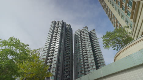 Architectural-Marvels:-Aerial-View-of-Hong-Kong's-Iconic-Twin-Towers