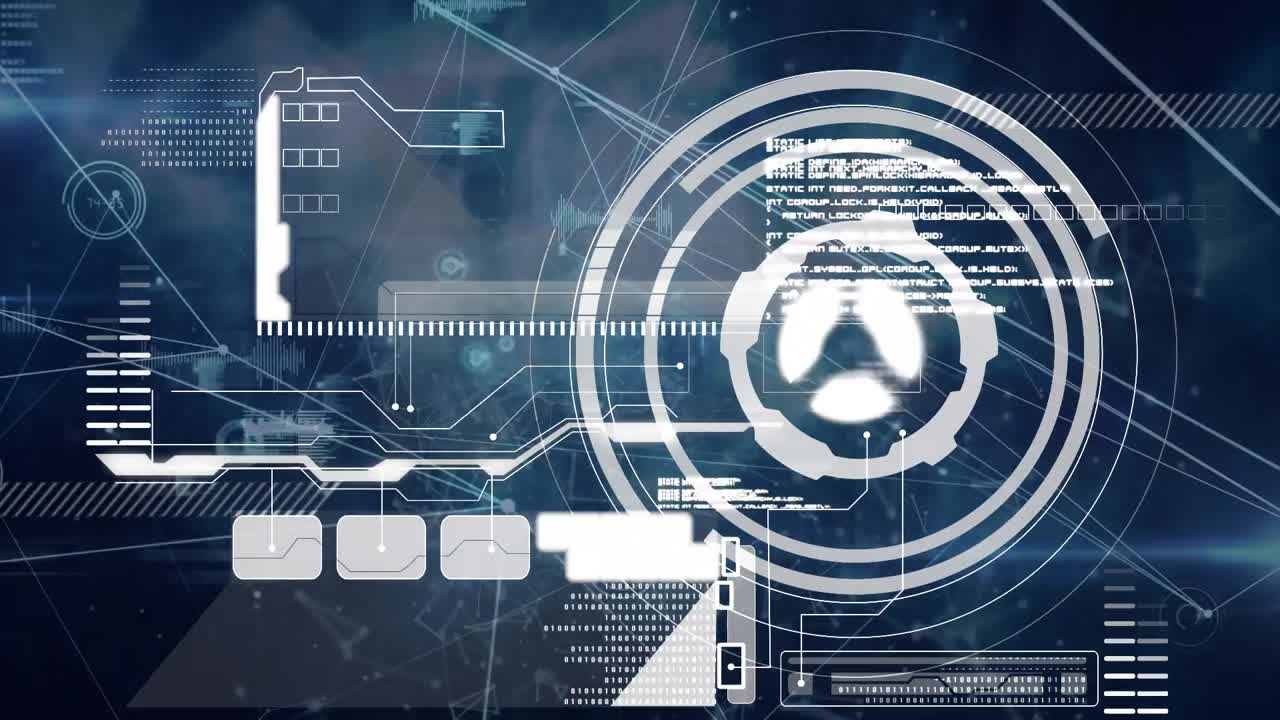 Animation of data processing and scope scanning over web of connections