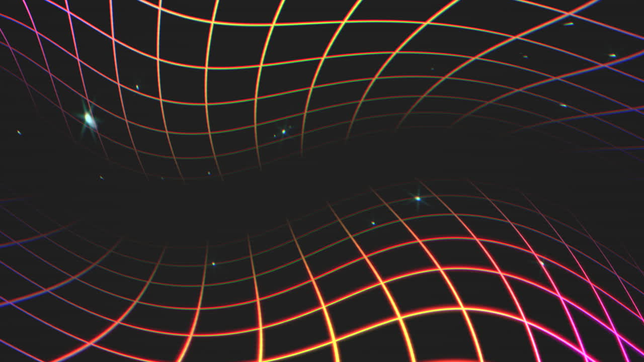 Motion retro red and yellow grid with glitters