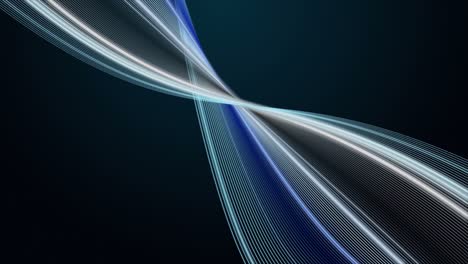 futuristic animation with stripe wave object in slow motion, 4096x2304 loop 4k