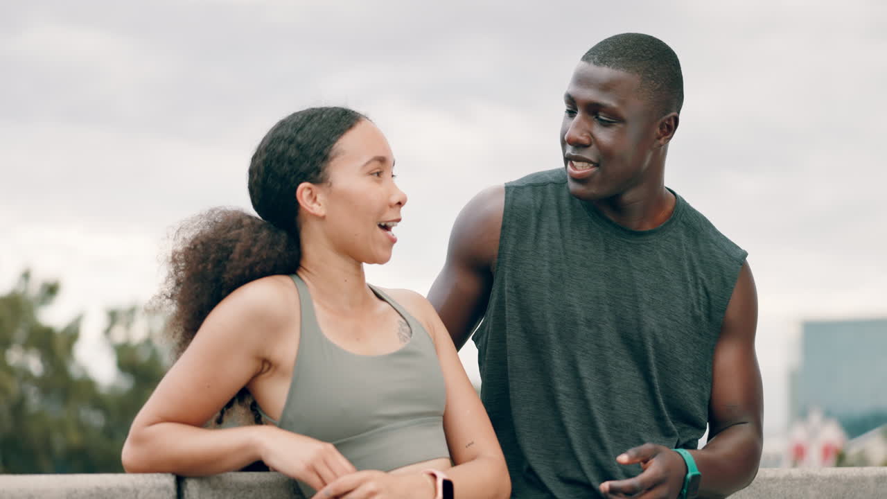 Happy Couple Enjoying Outdoor Workout