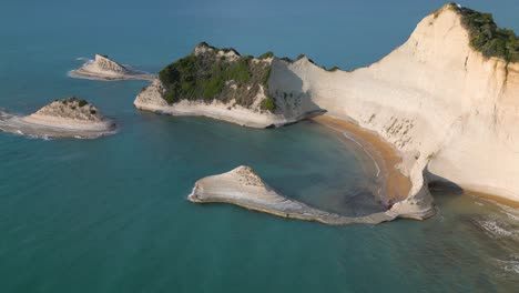 above cape drastis cliffs in corfu, greece