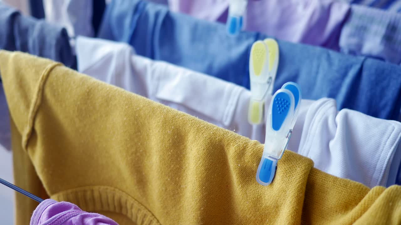 Clothes drying on a clothesline