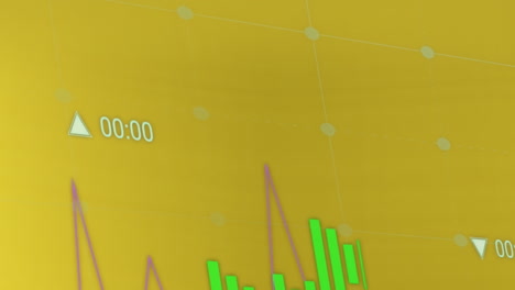 animación del procesamiento de datos a través de la red de red contra un fondo púrpura.