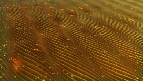 gold waves background, abstract luxury golden pattern in motion, 3d loop animation, 4k