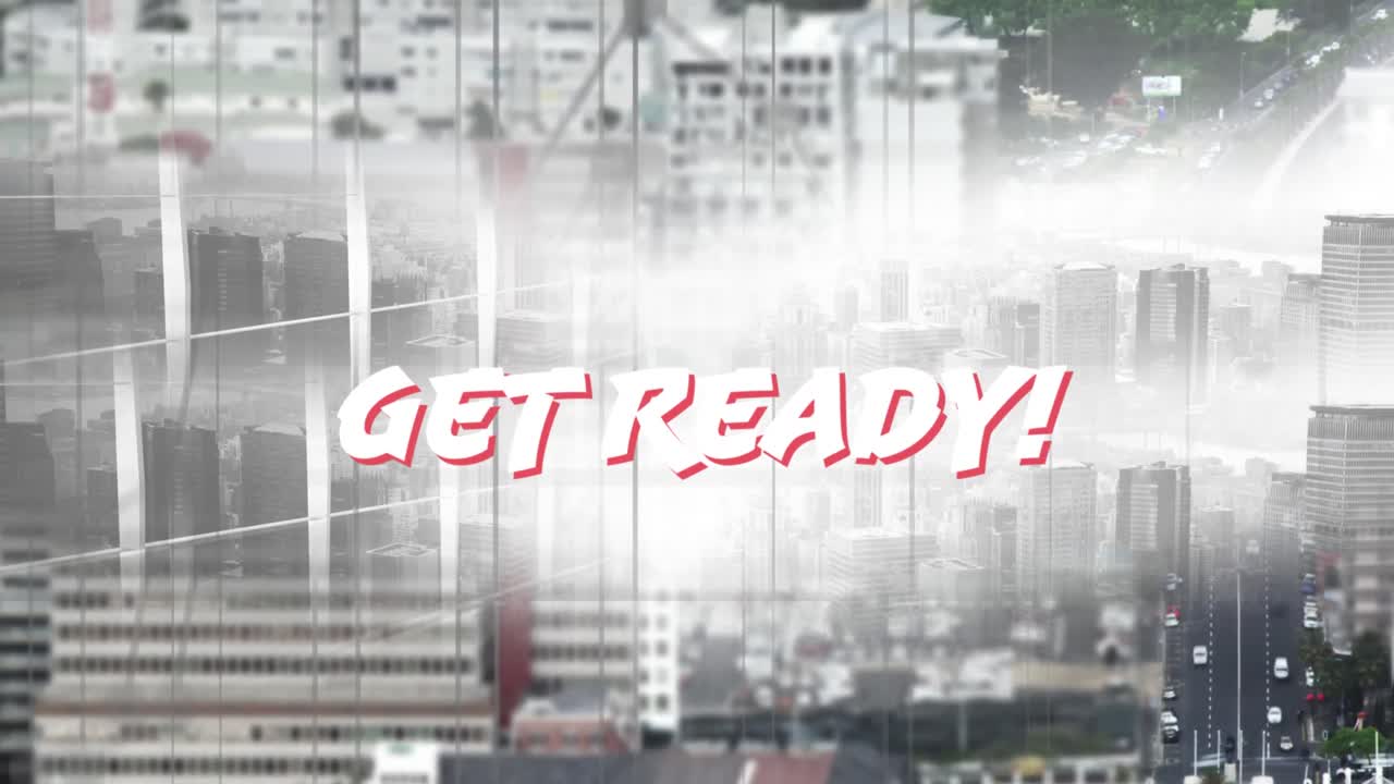 트래픽과 함께 현대 도시에 대한 준비 애니메이션