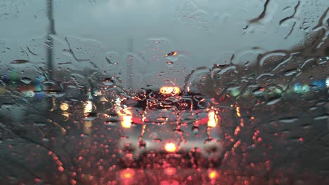 heavy rain in the uae: a view from the car dashcam capturing rainfall in dubai, united arab emirates