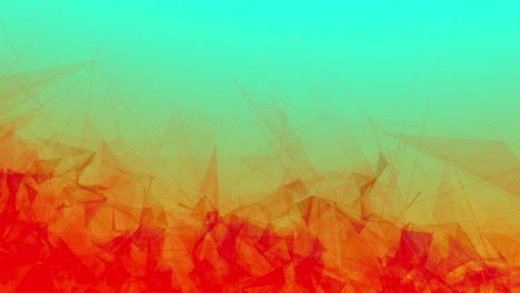 blue turquoise orange gradient and wireframe vj loop background