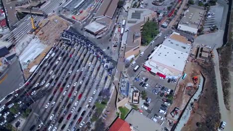aerial over vehicle crossing between mexico and california 1