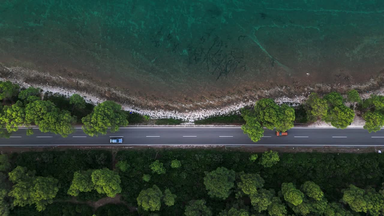 Marvelous aerial view on Croatian sea landscape and Mediterranean coastline