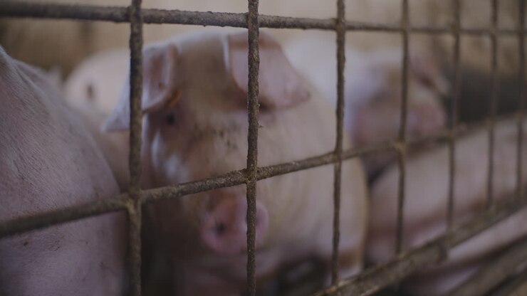 schweine in einem bauernhof