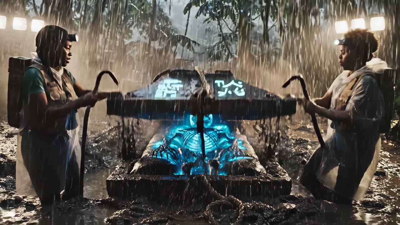 Archaeological Discovery of a Glowing Skeleton in a Tomb