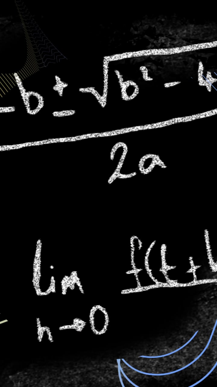 Animation of spheres and math formulas on black background