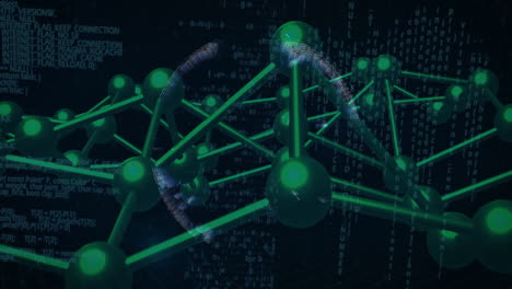 data network floating above grid with particle globe showing neon-green nodes, rods cascading code