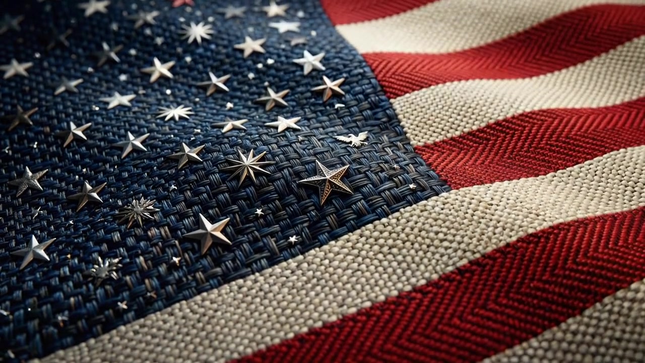 Primo piano della bandiera americana