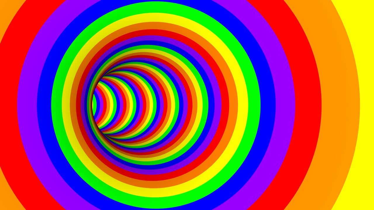túnel abstracto con colores del arco iris