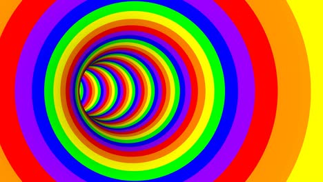 túnel abstracto con colores del arco iris