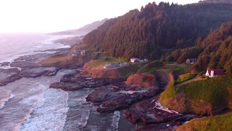 Mareas-Oceánicas-De-La-Costa-De-Oregon---Drone