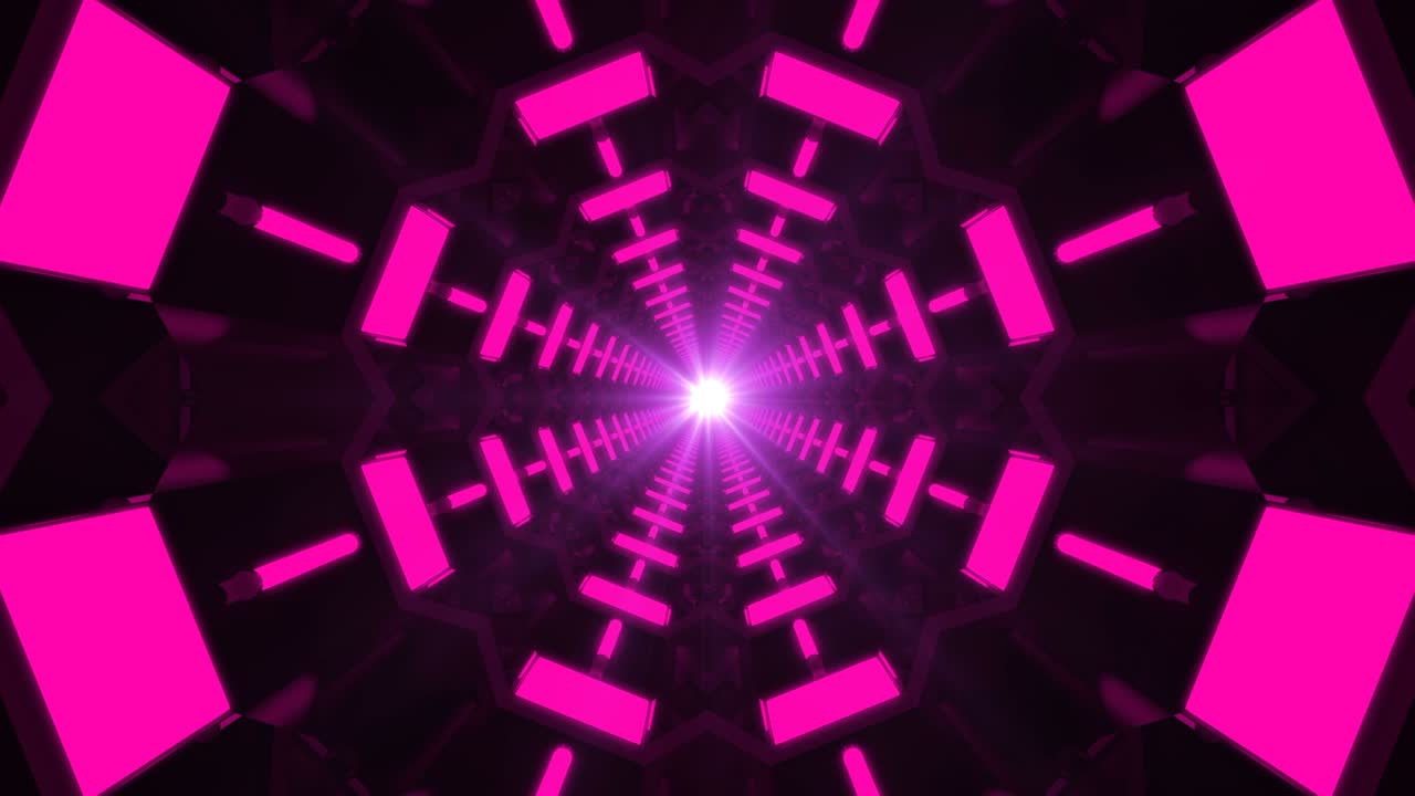 Tunnel astratto rosa in loop