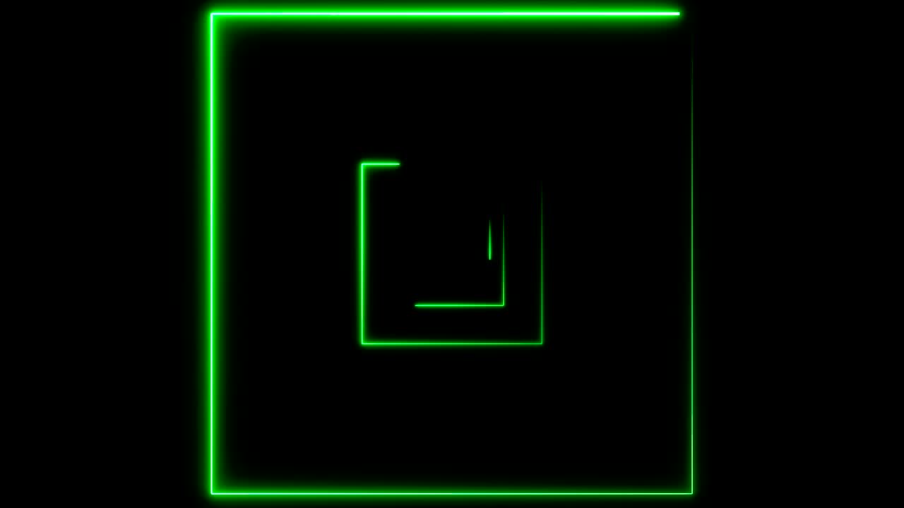 네온 사각형으로 된 추상적인 배경