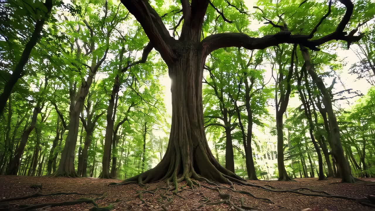 Giant Tree in a Lush Forest