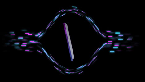 animation of smartphone over light trails on black background