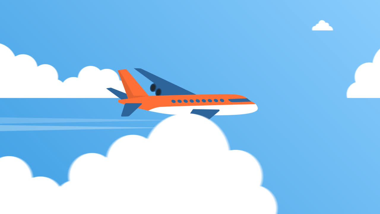 движущаяся графика красочных туристических баннеров с плоским дизайном