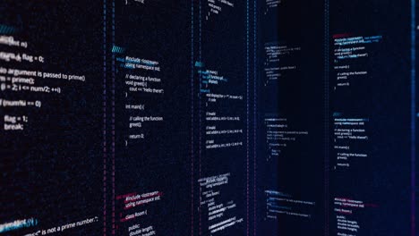 computer code on a screen