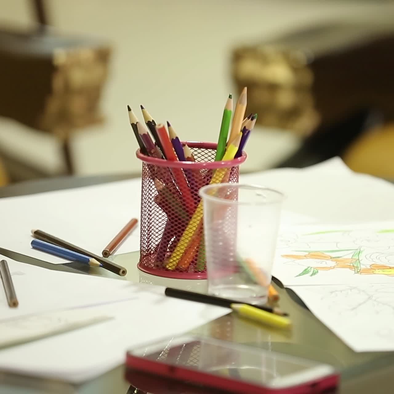 Young Childs Hand Coloring