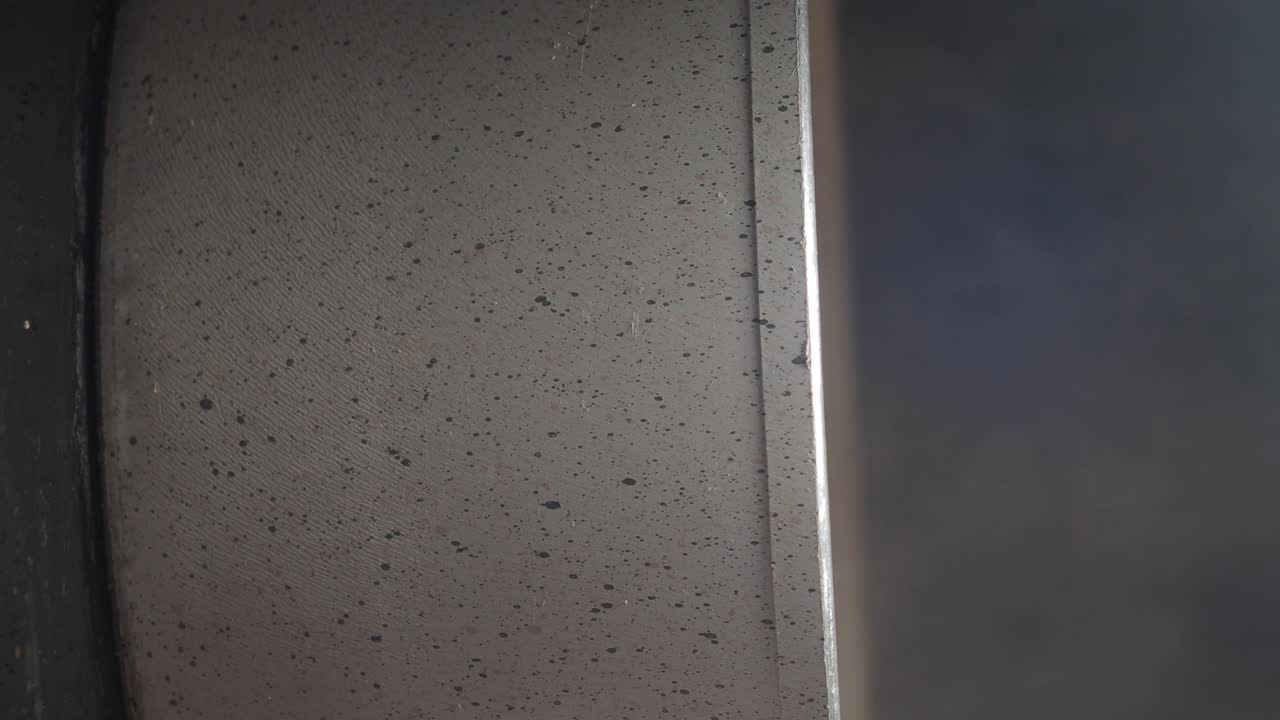 Close-up of a Speckled Non-Stick Pan Surface