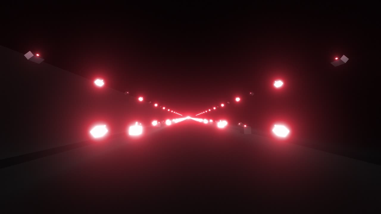 Red Glowing Tunnel Perspective