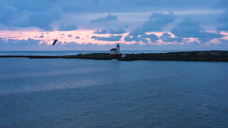 faro del río coquille, imágenes aéreas