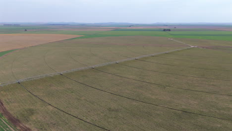 large agricultural fields equipped with central pivot irrigation systems. agriculture. climate change.
