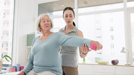 Senior-woman,-physical-therapy