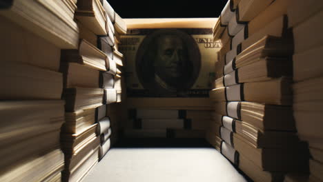 specialised police officer counting dollar banknotes in crime lab, conceptual image. high quality 4k footage