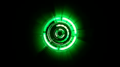 abstracto futurista gráfico de movimiento brillante mecanismo de reloj redondo ensamblar
