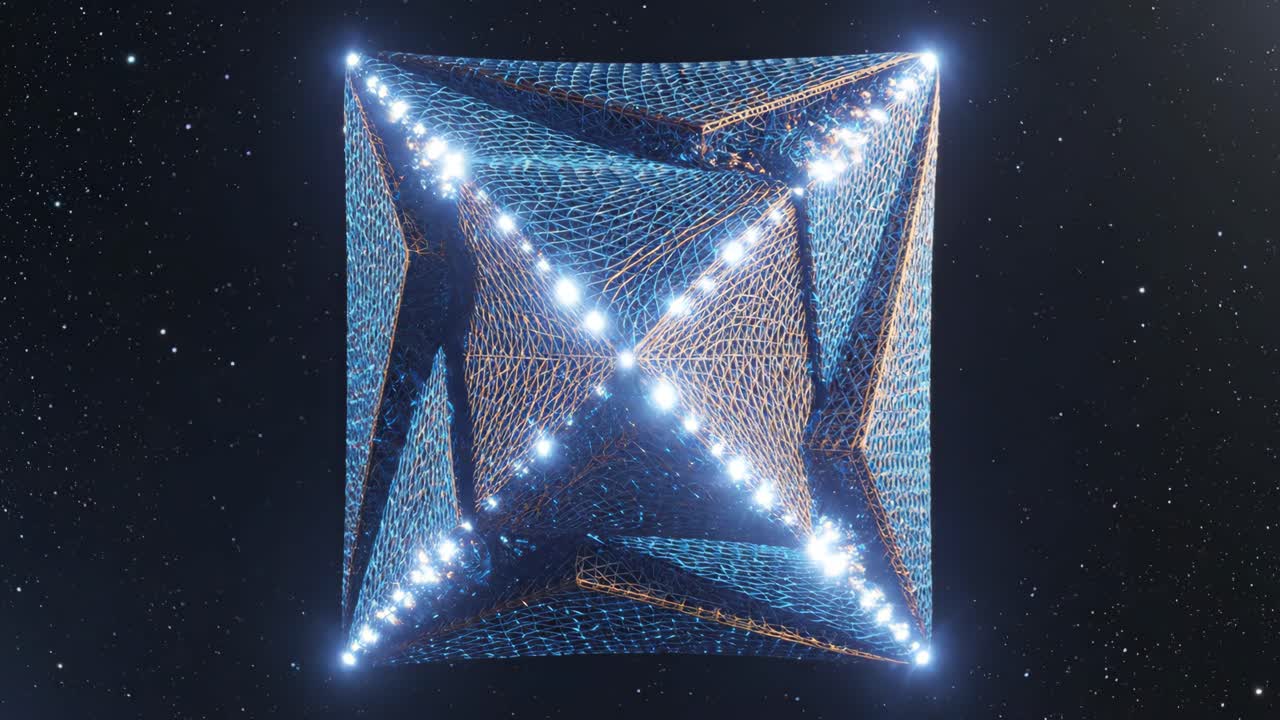 Futuristic Geometric Structure in Space