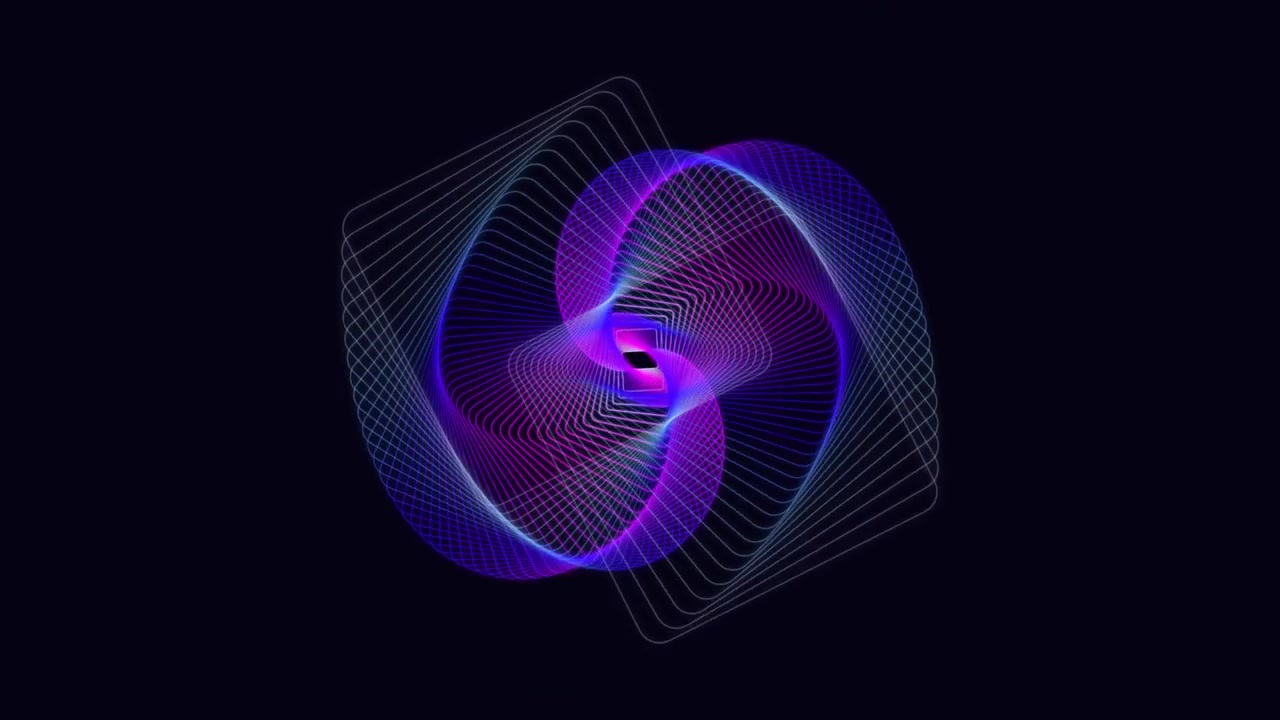 Abstract Motion Graphics with Glowing Neon Lines