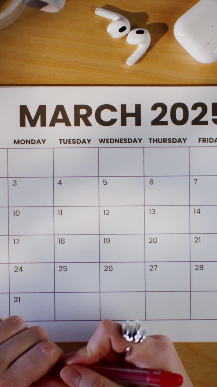 Marking Dates on a March 2023 Calendar