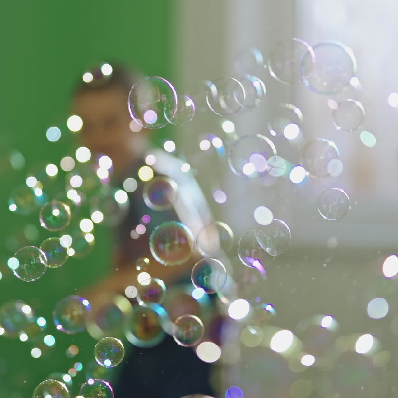 El fondo de las burbujas de jabón