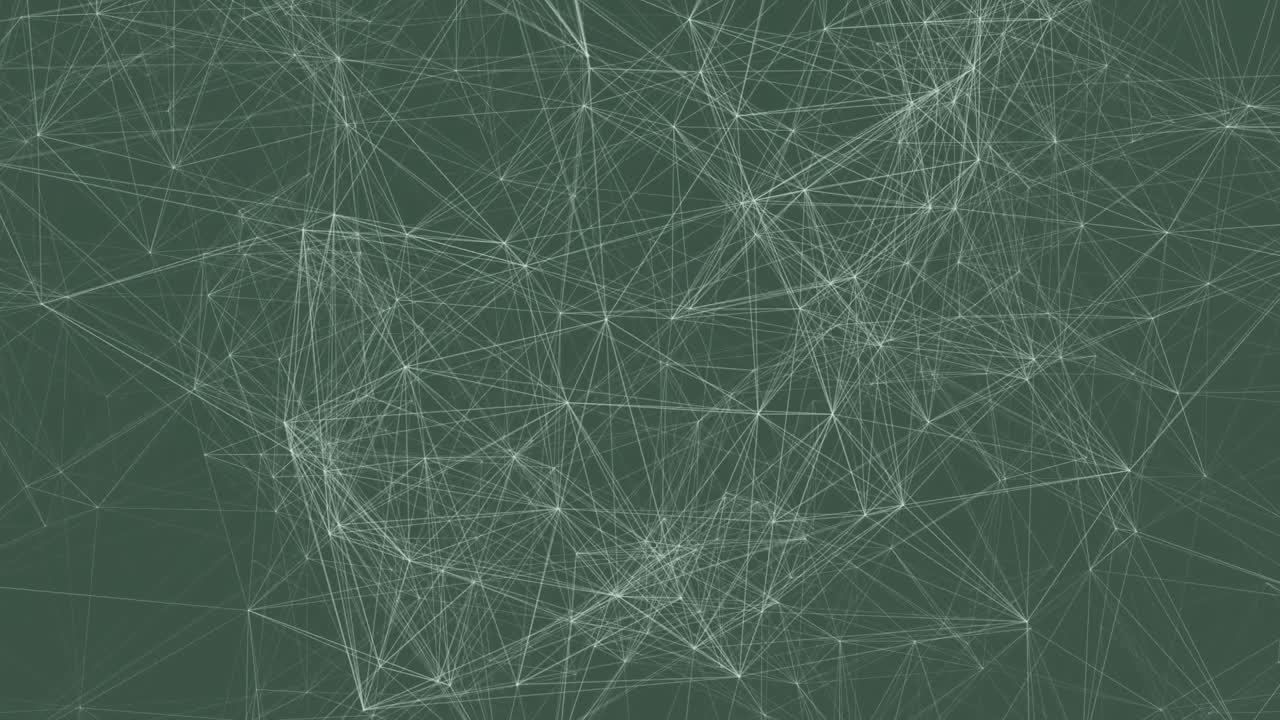 Animation of network of connections over green background