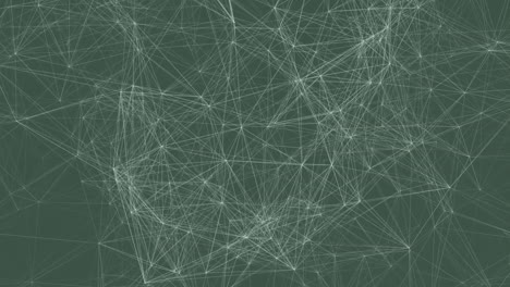 animación de la red de conexiones sobre fondo verde