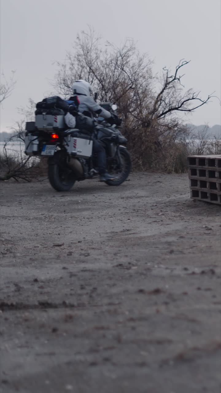 Motorcycle Adventure on a Dirt Road